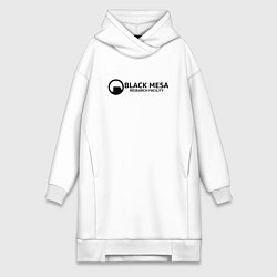 Женское худи-платье Black Mesa: Research Facility, цвет: белый