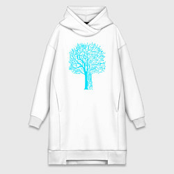 Женская толстовка-платье Cyberpunk 2077: Blue Tree