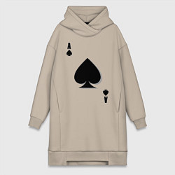 Женская толстовка-платье Пиковый туз