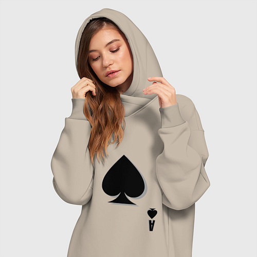 Женская толстовка-платье Пиковый туз / Миндальный – фото 3
