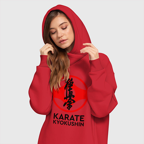 Женская толстовка-платье Karate Kyokushin / Красный – фото 3