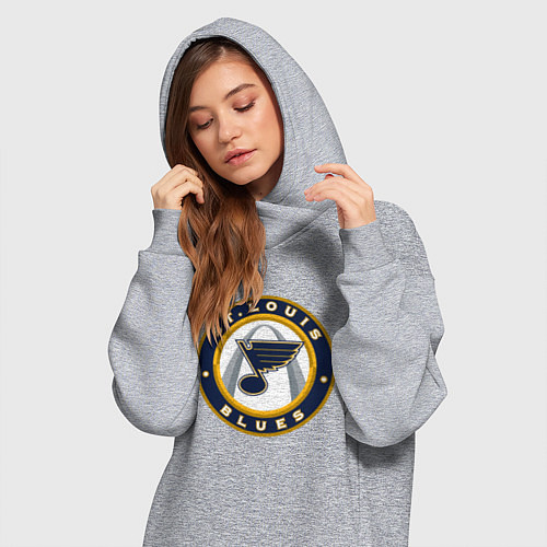 Женская толстовка-платье St Louis Blues / Меланж – фото 3