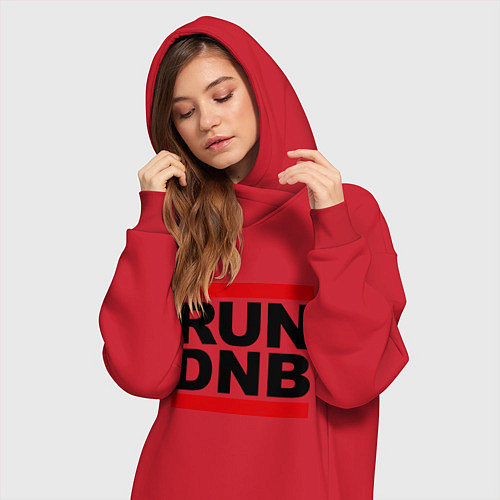 Женская толстовка-платье RUN DNB / Красный – фото 3