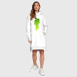 Женское худи-платье Billie Eilish: Green Manikin, цвет: белый — фото 2