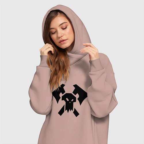 Женская толстовка-платье Орки (Orks) / Пыльно-розовый – фото 3