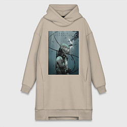 Женское худи-платье Death Stranding, цвет: миндальный