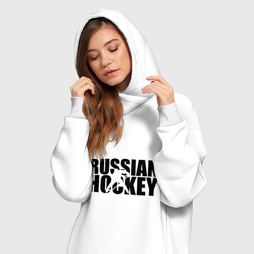 Женская толстовка-платье Russian Hockey / Белый – фото 3