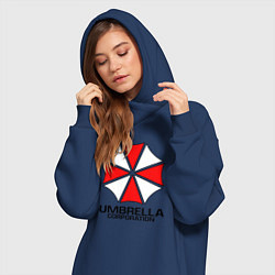 Женское худи-платье UMBRELLA CORP, цвет: тёмно-синий — фото 2