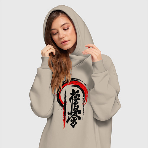 Женская толстовка-платье Kyokushinkai / Миндальный – фото 3