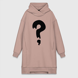 Женское худи-платье Знак Вопроса, цвет: пыльно-розовый