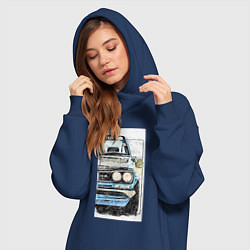 Женское худи-платье HAKOSUKA GT-R, цвет: тёмно-синий — фото 2