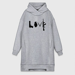 Женская толстовка-платье Banksy LOVE