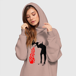 Женское худи-платье Banksy, цвет: пыльно-розовый — фото 2