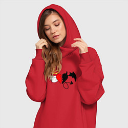 Женское худи-платье EMINEM, цвет: красный — фото 2
