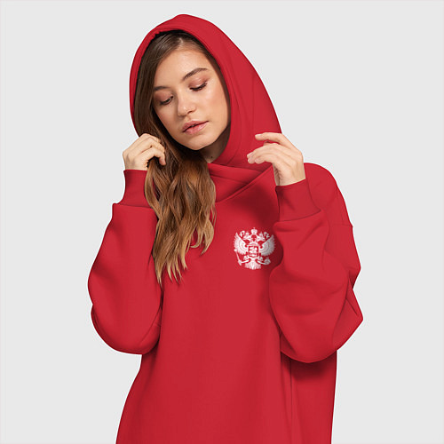 Женская толстовка-платье Боевое самбо с гербом / Красный – фото 3