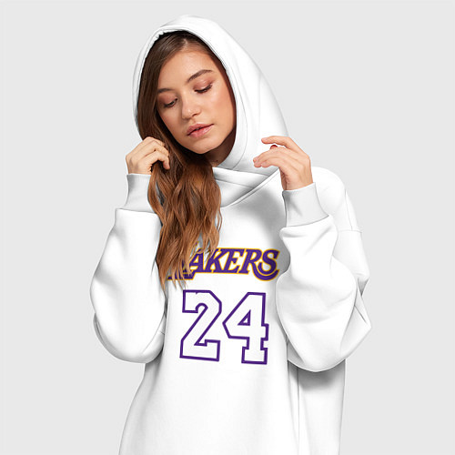 Женская толстовка-платье Lakers 24 / Белый – фото 3