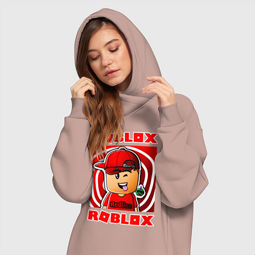 Женская толстовка-платье ROBLOX / Пыльно-розовый – фото 3
