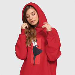 Женское худи-платье Bungou Stray Dogs, цвет: красный — фото 2
