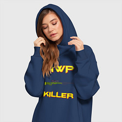 Женское худи-платье AWP killer 2, цвет: тёмно-синий — фото 2