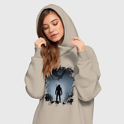 Женское худи-платье ВЕДЬМАК, цвет: миндальный — фото 2