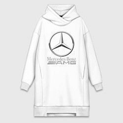 Женское худи-платье MERCEDES-BENZ AMG, цвет: белый