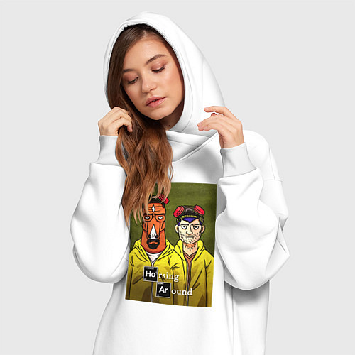 Женская толстовка-платье BoJack Horseman / Белый – фото 3