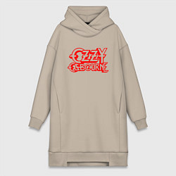 Женское худи-платье Ozzy Osbourne, цвет: миндальный
