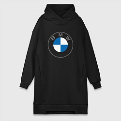 Женское худи-платье BMW LOGO 2020, цвет: черный