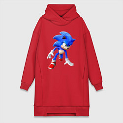 Женское худи-платье SONIC, цвет: красный