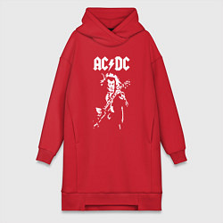 Женское худи-платье ACDC, цвет: красный