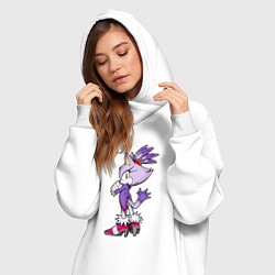 Женское худи-платье SONIC Кошка Блейз, цвет: белый — фото 2