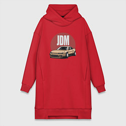 Женское худи-платье JDM, цвет: красный
