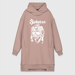 Женское худи-платье Sabaton, цвет: пыльно-розовый