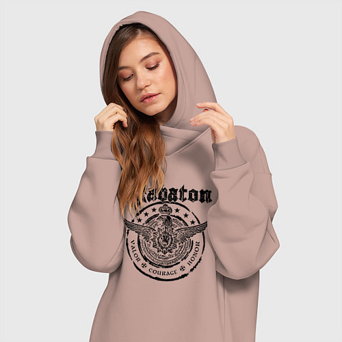 Женская толстовка-платье Sabaton / Пыльно-розовый – фото 3