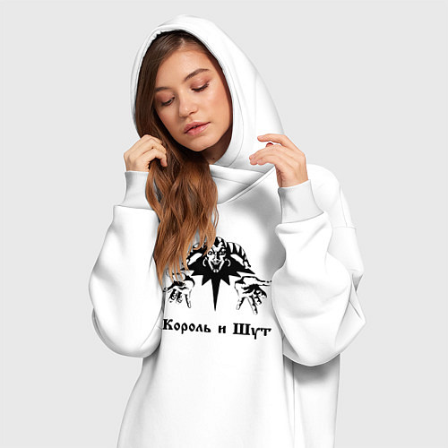 Женская толстовка-платье Король и шут КиШ / Белый – фото 3