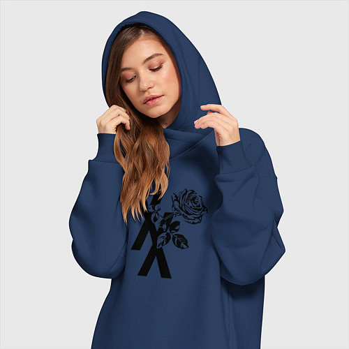 Женская толстовка-платье Machine Gun Kelly / Тёмно-синий – фото 3