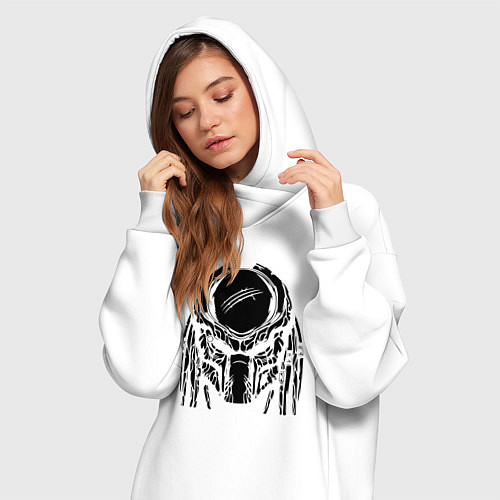 Женская толстовка-платье PREDATOR / Белый – фото 3