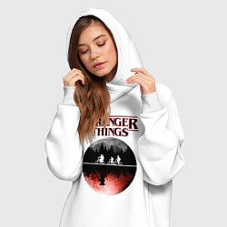Женское худи-платье Очень странные дела, цвет: белый — фото 2