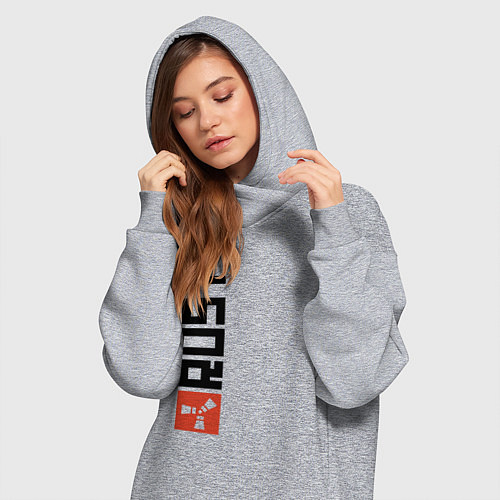 Женская толстовка-платье RUST / Меланж – фото 3