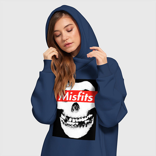 Женская толстовка-платье Misfits / Тёмно-синий – фото 3
