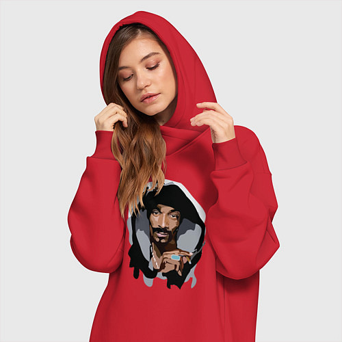 Женская толстовка-платье Snoop Dogg / Красный – фото 3