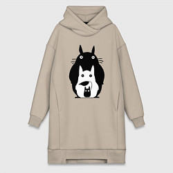 Женская толстовка-платье Тоторо