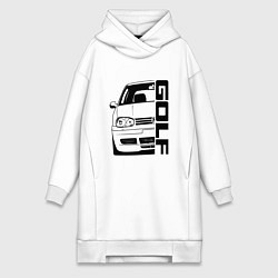 Женское худи-платье Volkswagen Golf Z, цвет: белый