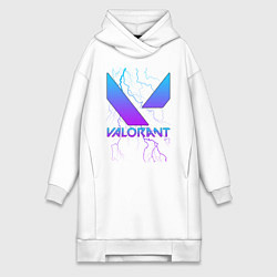 Женское худи-платье VALORANT, цвет: белый