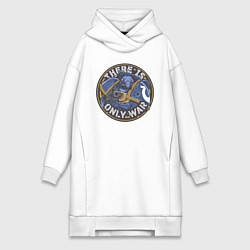 Женская толстовка-платье There is only war арт