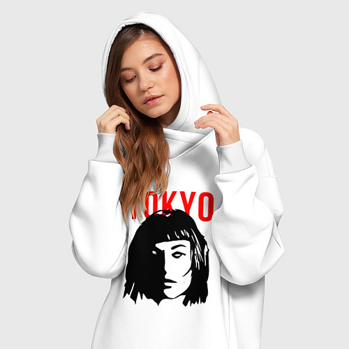 Женская толстовка-платье Бумажный дом Z / Белый – фото 3