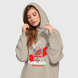 Женское худи-платье WELCOME TO NIGHT CITY, цвет: миндальный — фото 2