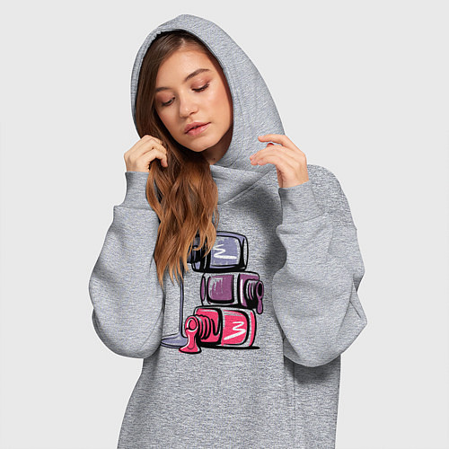 Женская толстовка-платье Лаки / Меланж – фото 3