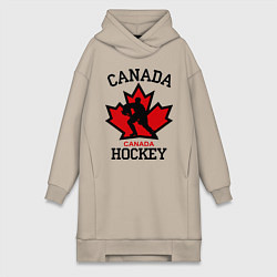 Женское худи-платье Canada Hockey, цвет: миндальный
