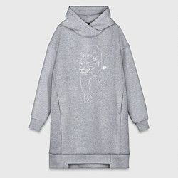 Женское худи-платье Пантера, цвет: меланж